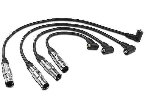 Frankberg 4x Spark Plug Wire Compatible with A3 8L1 1.6L 2000-2003 A4 8EC B7 1.6L 2004-2008 B.o.r.a 1J2 1.6L 2.0L 1998-2005 Golf IV 1J1 1.6L 2.0L 1997-2005