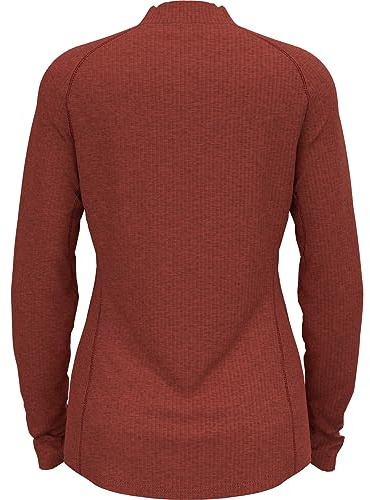 Odlo Damen Langarm Shirt mit Reißverschluss TENCIA, spiced apple melange, M