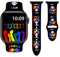 Proud Ally LGBT Heart Rainbow Gay Pride Month Watch Bands Compatible with Apple Watch 42mm 44mm 45mm 49mm for Women Men Silicone Wristbands Strap Replacement for IWatch Series SE 8 7 6 5 4 3 2 1