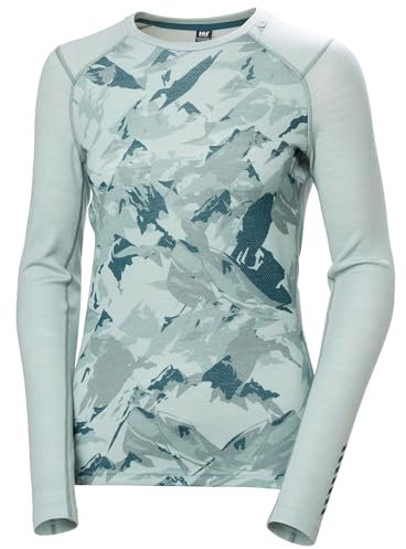 Helly Hansen Damen W Lifa Merino Midw Gra Crew, Grün, XL