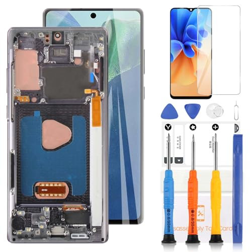 TFT Écran LCD pour Samsung Galaxy Note 20 5G N980 N981 Remplacement de l'écran pour Samsung Galaxy Note 20 4G LCD Écran Tactile Digitizer Assemblée avec Outils(Noir avec Cadre)