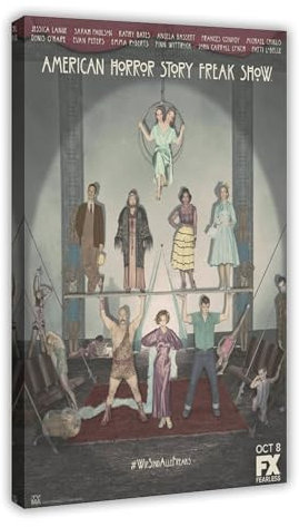 ZOLULA American Horror Story Staffel 4 Poster auf Leinwand, Schlafzimmer, Dekoration, Sport, Landschaft, Büro, Raumdekoration, Geschenk, Rahmen-Stil, 60 x 90 cm