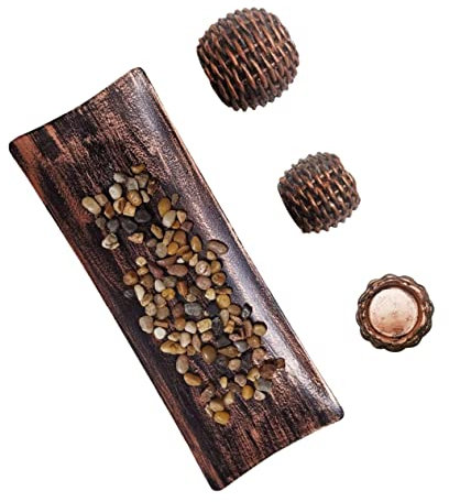 Amosfun 3st Antiker Kerzenhalter Aus Rattan Dekorativer Kerzenständer Rattan-kerzenhalter Teelichthalter Dekorativer Teelichtständer Dekoration Partydekoration Harz Hölzern Ornamente