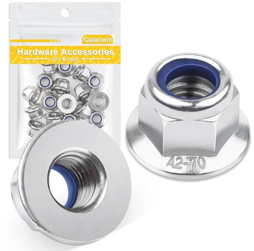 Caianwin M8 20 pezzi Dado a Vite con Flangia in Acciaio Inox 304 con Motivo Floreale