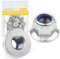 Caianwin Tuercas de tornillo M8 con brida de acero inoxidable 304 con patrón floral 20 unidades