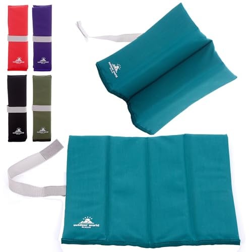 Outdoor World Klappbare Sitzmatte – wärmeisoliert, wasserdicht, feuchtigkeitsbeständig, tragbares Sitzpolster – leichtes Sitzkissen für Outdoor, Camping, Picknick, Wandern, Angeln (Blaugrün X-Groß)