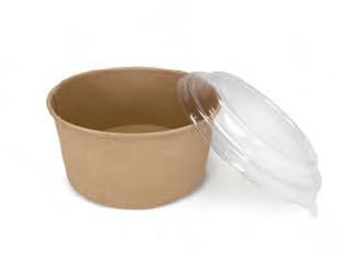 DEVELOMEDYKAL Bol ensalada con tapa, Pack de 550 ml, Pack 50 unidades de kraft más PP, envases desechables para alimentos, desechables con tapa, bowl ensalada, bandejas desechables cuencos cocina.