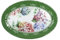 Brandani 51196 Bandeja ovalada flor melamina, 35 x 25 cm, decoraciones florales, delicadas hortensias y folíolos, lavavajillas, BPA free