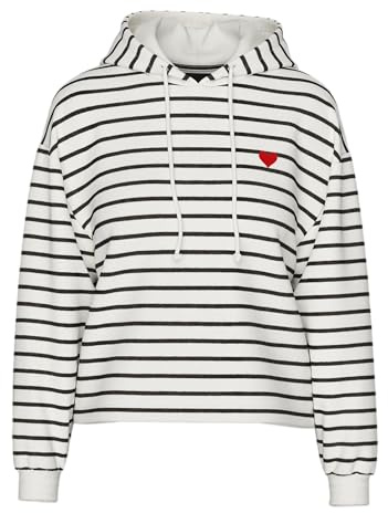PIECES Pcchilli Ls Hoodie Stripes Emb Noos Bc