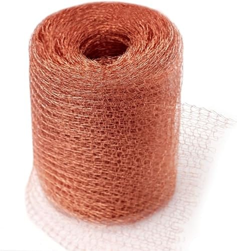 hxaiyouu Pure Copper Mesh, 20Feet/40Feet Pure Copper Mesh Roll Knit Copper Mesh for Mouse Hole Filler,for Fill Fabric, garden, kitchen, yard etc. (20 Feet)
