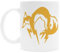 OLDRYTEE Renard Solide Metal Gear Tasse En Céramique Tasse À Boire Blanche