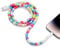 Aolcev for iPhone Charger Cable 3.3FT/1M [MFi Certified] 66W USB to Lighting Cute Beaded Phone Charging Cord Pearl Fast Charger Cable for iPhone 14 13 12 11 Pro Max XS XR X 8 7 6 Plus SE/iPad-Colorful
