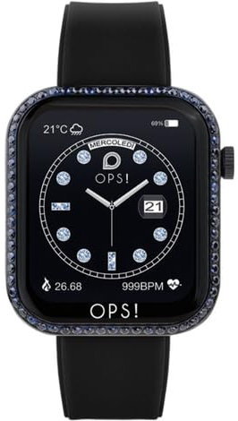 Orologio Smartwatch Donna Opssw-37 Diamonds Ops Call Cintuirno in Silicone Nero