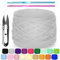 Zefphxs 290g T-Shirt Garn, Bändchengarn Polyester Rope zum Häkeln, T Shirt Garn, Textilgarn zum häkeln für körbe Teppiche, Heimdekoration, DIY-Kunsthandwerk (Hellgrau)