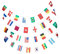 CANIGHT 32 änder Polyester Wimpelgirlande Internationale Fahnen Für Sportdeko WM Feiern Bar Und Garten Dekoration 2022 Weltmeisterschaft Ideal Für Jugendliche Und Events