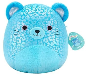 Squishmallows SQCR07674 - Sarge der Blaue Jaguar 30 cm, offizielles Jazwares Plüsch, superweiches Kuscheltier