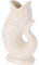 White Porcelain Fish Vase Jug - Modern Design, Stoneware Material, Versatile Usage (26.5cm)