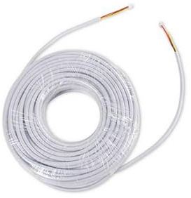 TMEZON 15M RVV4 cable 4 wire cable for Video Door Phone doorbell intercom door bell wired Intercom cable extension cable,white