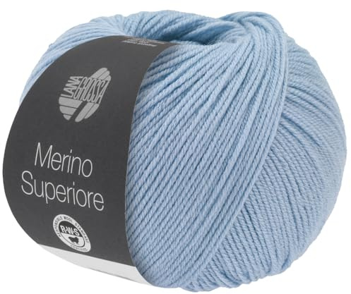 LANA GROSSA Merino Superiore | Pure, extrafeine Merinowolle waschmaschinenfest und filzfrei | Handstrickgarn aus 100% Schurwolle (Merino extrafein) | 50g Wolle zum Stricken & Häkeln | 180m Garn FB 48