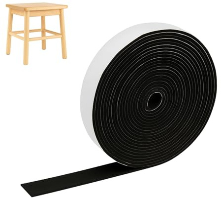 Möbelpads Rolle, 20 mm x 5 m Filzgleiter Selbstklebend für Möbel – rutschfeste, Kratzfeste Schutzpads Eignen Sich für Holzböden (Schwarz)