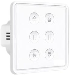 Compatible for Tuya EU WiFi Double Curtain Blind Switch, for Roller Shutter Electric Motor with Google Alexa Voice Control