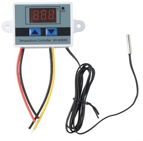 Digital Thermostat Regulator for 110V 220V Systems, For XHW3001 Compatibility with Clear LED Display and Waterproof Sensor (24V/240W)