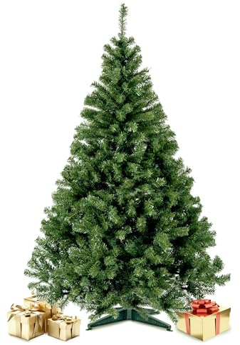 180 cm Künstlicher Weihnachtsbaum aus 100% PVC – Dicht & Formstabil mit 800 Zweigen (Ø 115 cm), Schwer Entflammbar & Schnellaufbau-System, Wiederverwendbar & Pflegeleicht
