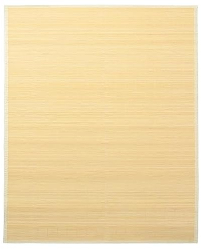 Eleganz Tapis en bambou 160 x 230 cm - Naturel - Tapis écologique avec bord en polypropylène - Pour salon et chambre à coucher - Durable et facile d'entretien