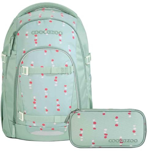 Coocazoo Mate Schulrucksack Set 2tlg. inkl Schlamperbox (Dancing Dots)