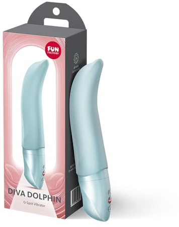 Fun Factory Diva Dolphin | G-Punkt-Vibrator mit gebogener Spitze | 10 Vibrationsprogramme | Sexspielzeug für Frauen | Erotik | Hautfreundliches Silikon | Mehrere Vibrationsprogramme