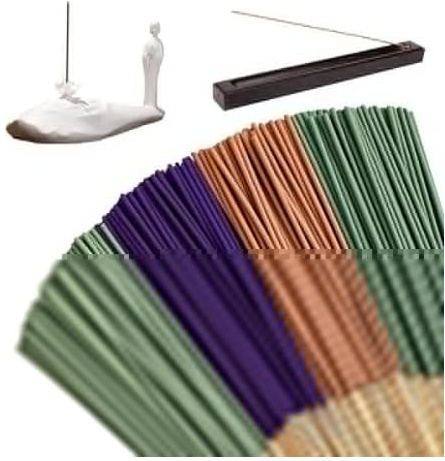 300 Stück natürliche Räucherstäbchen,5 Verschiedene Düfte,mit Lavendel | mit Lavendel, Sandelholz, Weihrauch,Salbei und Jasmin für Meditation, Raumreinigung und Entspannung