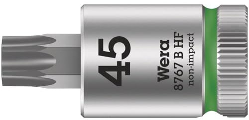 Wera 8767 B HF TORX® Zyklop Bitnuss mit 3/8-Antrieb mit Haltefunktion, TX 45 x 38.5 mm