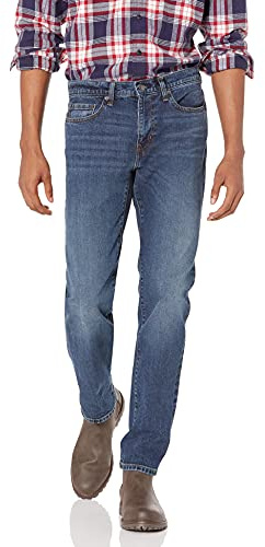 Amazon Essentials Herren Slim-Fit-Jeans - Auslauffarben, Mittlere Waschung, 34W / 32L
