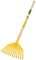 Leborgne, Balai à Gazon pour Enfant, Longueur du Manche 70 cm, Tête en Plastique et Manche en Bois PEFC, Couleur Aléatoire (Jaune ou Rouge), Idéal pour Initier Les Petits au Jardinage