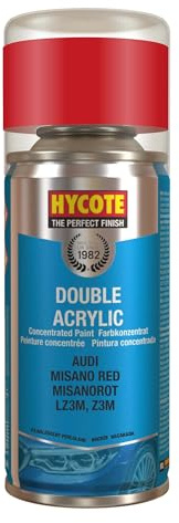 Hycote Double Acrylic Aerosol Car Spray Paint, Audi - Misano Red, 150 ml