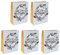 SIGEL QW006 große Papier-Geschenktüten | 5er Set | gold/schwarz | Weihnachten | 33x26 cm | Merry Christmas