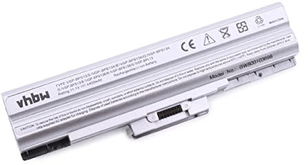 vhbw Batterie Remplacement pour Sony VGP-BPS13A/S, VGP-BPS13B/B, VGP-BPS13B/Q, VGP-BPS21, VGP-BPS21A pour Ordinateur Portable (4400mAh, 11,1V, Argent)