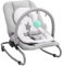 vidaXL Babywippe mit Spielzeugen Sitzpolster 3-Punkt-Sicherheitsgurt Spielbogen Babyschaukel Schaukelwippe Babywiege Liege Hellgrau Stahl