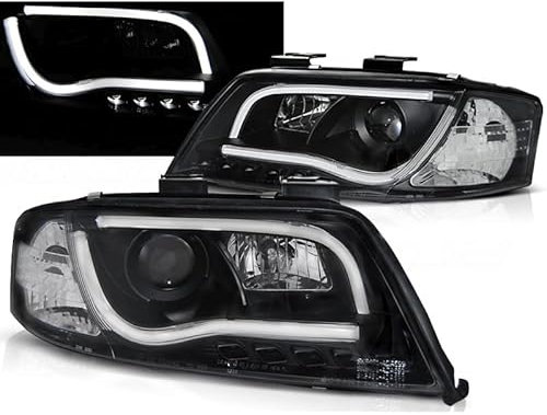Led Light Tube Scheinwerfer schwarz für Audi A6 C5 4B