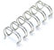 Albyco - Drahtbinderucken, Wire-O Drahtbinderkämme - 9,5 mm - Buchringe, Spiralbinder, Papier Binder, Wirebind, Binderucken draht- 3/8 Zoll - bis zu 65 Blatt - 100 Stück - Silber/Metall