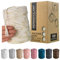 MeriWoolArt® Makramee Garn Natur - Makramee Garn 3mm farbig 200m - Super weiches Garn, einfach gedrehte Makramee Schnur - Öko-Tex 96% recyceltes Baumwollgarn farbig - DIY Boho Deko Makramee