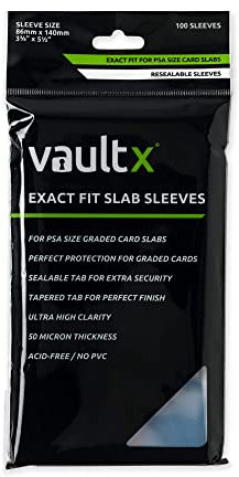 Vault X Graded Trading Card Slab Sleeves, Exact Fit Bags for PSA, MGC, CGC, UGC, GG and Other Similar Sized Cases, Collectible Card Games, Sports, TCG (100 Pack)