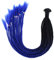 Motorrad Helm Zöpfe,MoreChioce Universal Helm Zöpfe Brainds Helm Zöpfe Personalisierte Helm Haar Motorradhelm Braids Haarteile mit Saugnapf Motorradhelm Dekoration Zubehör,Blau