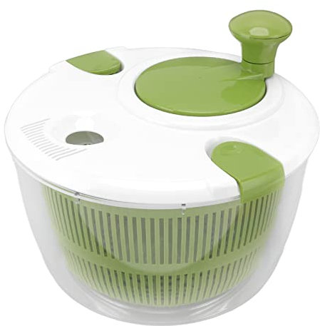 Pwshymi Centrifugadora Verduras, Multifuncional Vegetal Spinner Lechuga Verdes Secadora Herramienta de Cocina para Ensalada Fresca Y Crujiente
