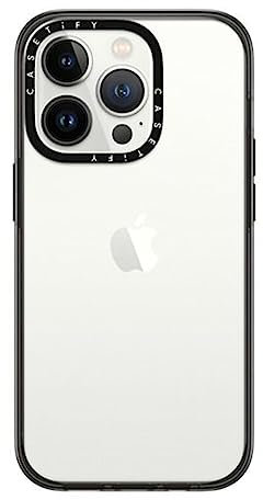 CASETiFY Compact iPhone 14 Pro Case [Lightweight / 4ft. 2X Military Grade Drop Protection/Slim] - Clear Black