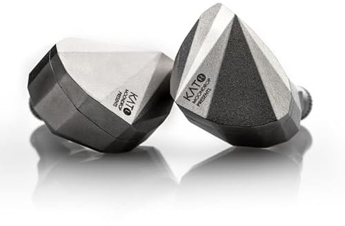 KATO Kopfhörer DLC Composite Diaphragm Advanced Ultra Linear Technology Dynamic In-Ear-Ohrstöpsel (Mattstahl)