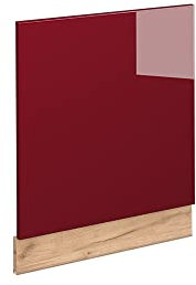 Vicco Frontblende Fame-Line, Bordeaux Hochglanz/Goldkraft Eiche, 60 cm ohne Arbeitsplatte