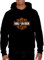 SERIVAL Felpa Motociclista Compatibile con Logo Harley Davidson con Cappuccio e tascone Hoodie (S)