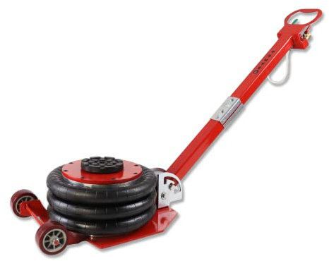 Froadp Pneumatischer Wagenheber 3T Pneumatisch KFZ-Wagenheber 6600 Pfund Luftwagenheber mit Verstellbarer Griff Autoheber Luftkissen Hebebühnen Ständer für Familienautos SUVs und Minivans, Rot