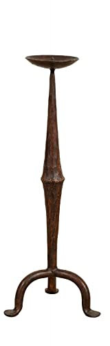 Biscottini candeliere in ferro 44x16x16 cm | Portacandele ferro | Candelabri antichi | Candelabri Shabby | Candelabro da terra e da tavolo Candeliere a piantana